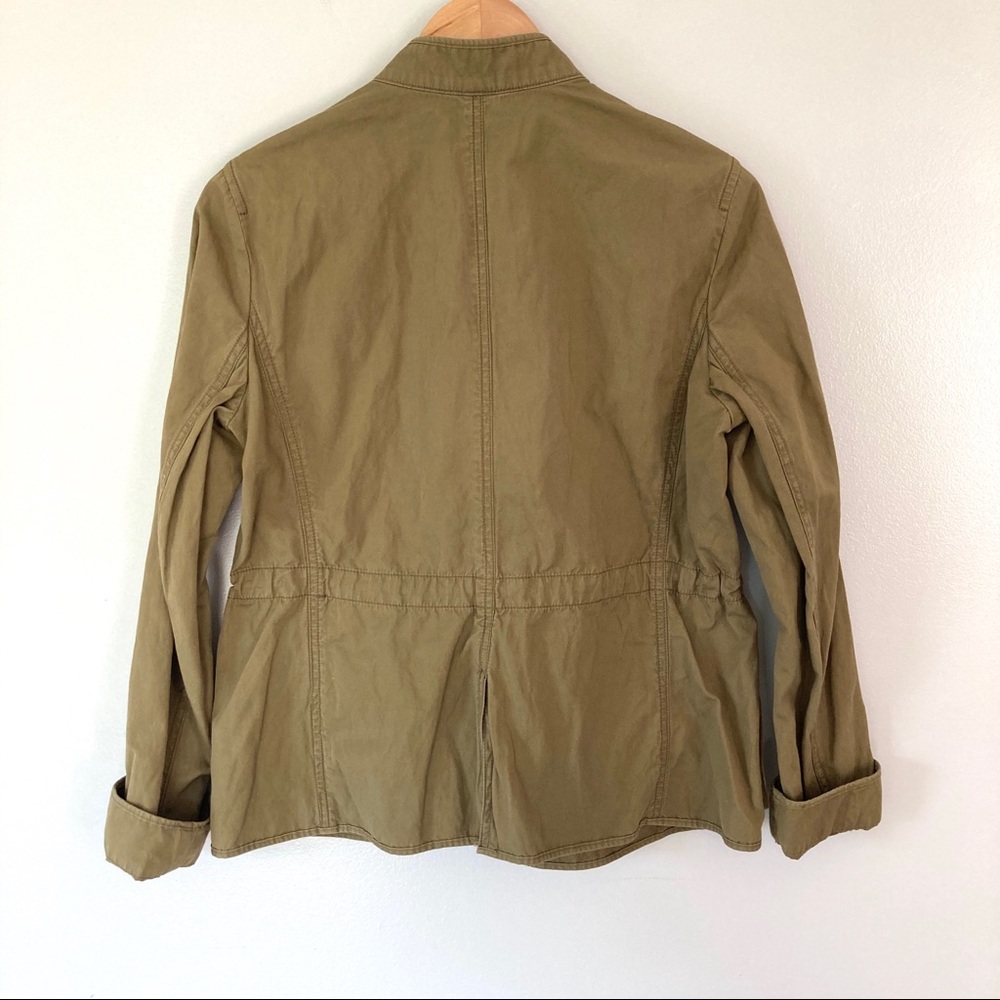 Loft Utility Jacket Army Green Drawstring Waist - Picture 6 of 11